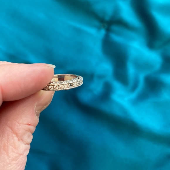 Sapphire & CZ ring set - Picture 5 of 8